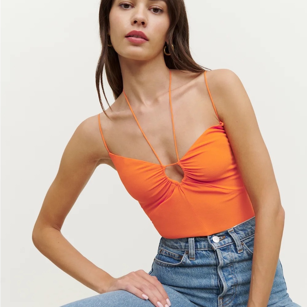 Reformation Octavia Top in Citrus